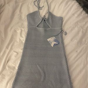 NEW WITH TAGS Majorelle Baby Blue Crochet Dress
